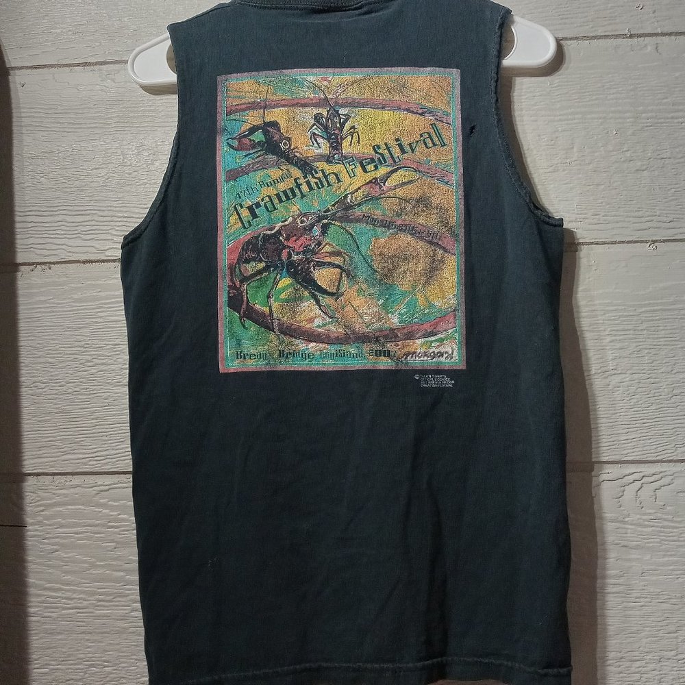 Vintage Y2K 47th Annual Crawfish Festival Breaux Bridge Louisiana Tank Tee Shirt